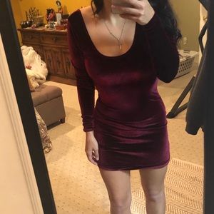 Red velvet dress